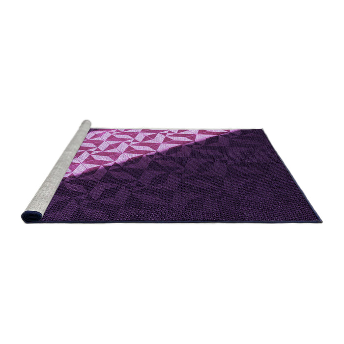Sideview of Machine Washable Transitional Dark Purple Rug, wshpat1244pur