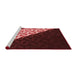 Sideview of Machine Washable Transitional Maroon Red Rug, wshpat1244rd