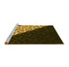 Sideview of Machine Washable Transitional Black Brown Rug, wshpat1244yw