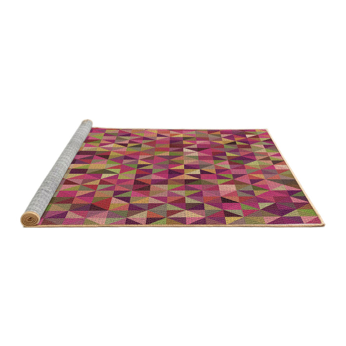Sideview of Machine Washable Transitional Bronze Brown Rug, wshpat1245brn