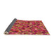 Thickness of Patterned Crimson Red Rug, pat1245org