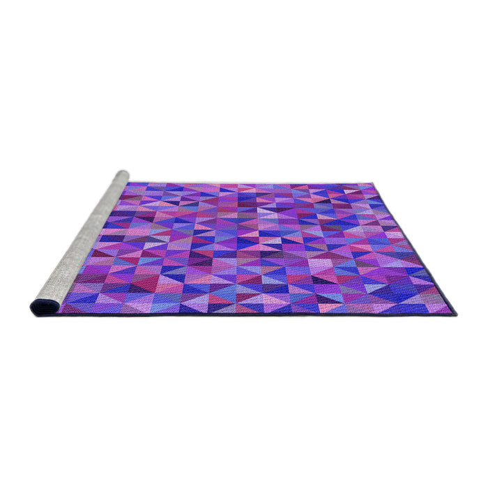 Sideview of Machine Washable Transitional Purple Rug, wshpat1245pur