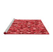 Sideview of Machine Washable Transitional Red Rug, wshpat1245rd