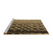 Sideview of Machine Washable Transitional Caramel Brown Rug, wshpat1246brn