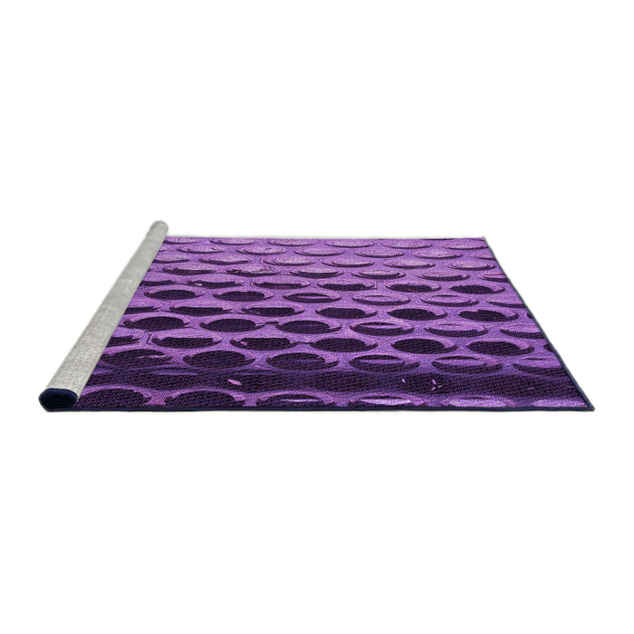 Sideview of Machine Washable Transitional Purple Rug, wshpat1246pur