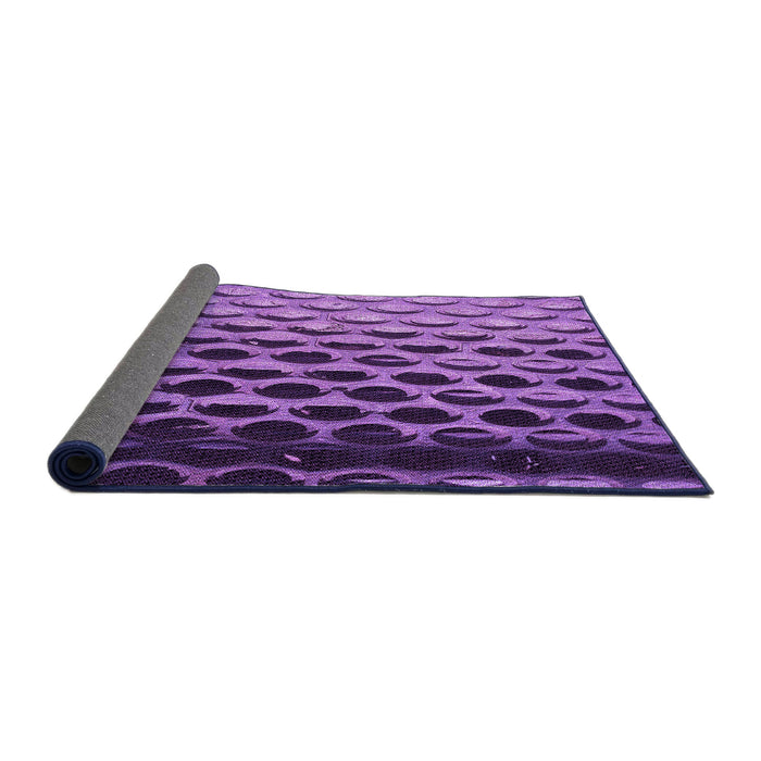 Thickness of Patterned Purple Rug, pat1246pur