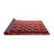 Thickness of Patterned Cranberry Red Rug, pat1246rd