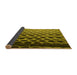 Thickness of Patterned Orange Gold Rug, pat1246yw