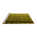 Sideview of Machine Washable Transitional Orange Gold Rug, wshpat1246yw