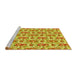 Sideview of Machine Washable Transitional Yellow Rug, wshpat1247yw