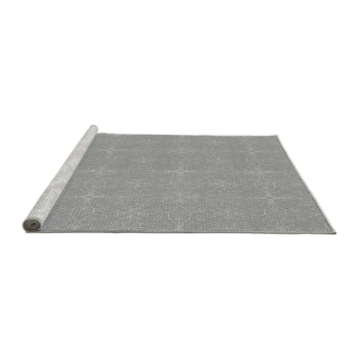 Sideview of Machine Washable Transitional Cloud Gray Rug, wshpat1248gry