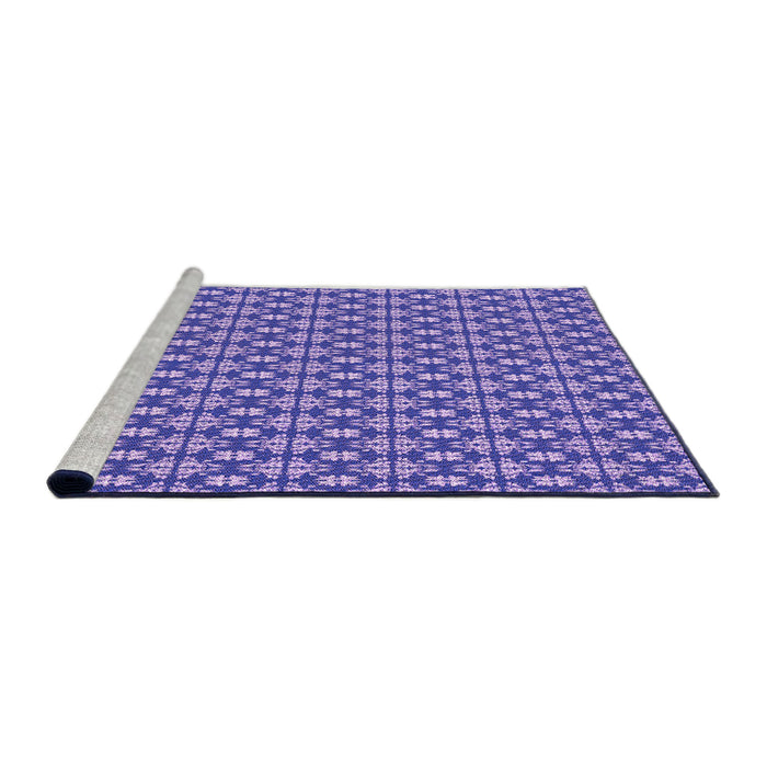 Sideview of Machine Washable Transitional Bright Lilac Purple Rug, wshpat1249pur