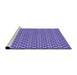 Sideview of Machine Washable Transitional Bright Lilac Purple Rug, wshpat1249pur