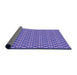 Thickness of Patterned Bright Lilac Purple Rug, pat1249pur