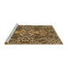 Sideview of Machine Washable Transitional Golden Gold Rug, wshpat125brn