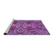 Sideview of Machine Washable Transitional Dark Magenta Purple Rug, wshpat125pur