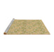 Sideview of Machine Washable Transitional Caramel Brown Rug, wshpat1251brn