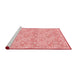 Sideview of Machine Washable Transitional Pink Rug, wshpat1251rd