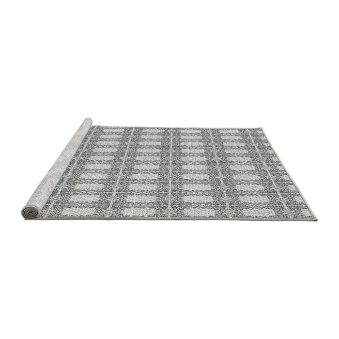 Sideview of Machine Washable Transitional Gray Rug, wshpat1252gry