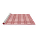 Sideview of Machine Washable Transitional Red Rug, wshpat1252rd