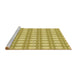 Sideview of Machine Washable Transitional Dark Golden Brown Rug, wshpat1252yw