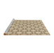 Sideview of Machine Washable Transitional Golden Blonde Gold Rug, wshpat1253brn