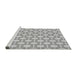 Sideview of Machine Washable Transitional Gray Rug, wshpat1253gry