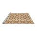 Sideview of Machine Washable Transitional Deep Peach Orange Rug, wshpat1253org