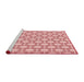 Sideview of Machine Washable Transitional Pink Rug, wshpat1253rd