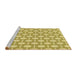 Sideview of Machine Washable Transitional Dark Golden Brown Rug, wshpat1253yw