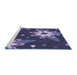 Sideview of Machine Washable Transitional Light Purple Rug, wshpat1254blu