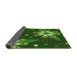 Thickness of Patterned Dark Forest Green Rug, pat1254grn