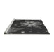 Sideview of Machine Washable Transitional Charcoal Black Rug, wshpat1254gry