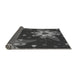 Thickness of Patterned Charcoal Black Rug, pat1254gry