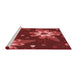 Sideview of Machine Washable Transitional Red Rug, wshpat1254rd