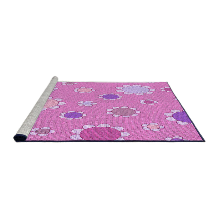 Sideview of Machine Washable Transitional Violet Purple Rug, wshpat1256pur