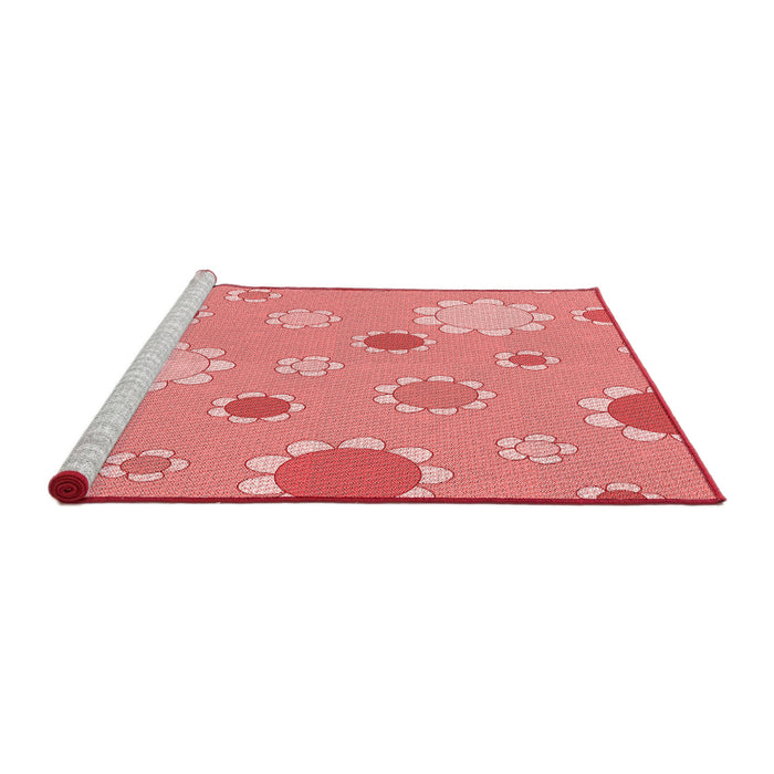 Sideview of Machine Washable Transitional Pastel Pink Rug, wshpat1256rd