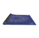 Thickness of Patterned Light Slate Blue Rug, pat1257blu