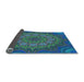 Thickness of Patterned Blue Rug, pat1257lblu