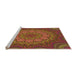 Sideview of Machine Washable Transitional Red Rug, wshpat1257org