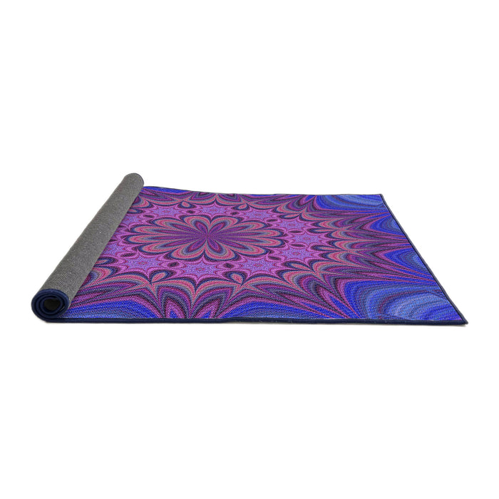 Thickness of Patterned Purple Rug, pat1257pur