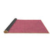 Thickness of Patterned Pink Rug, pat1258brn