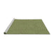 Sideview of Machine Washable Transitional Salad Green Rug, wshpat1258grn