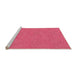 Sideview of Machine Washable Transitional Raspberry Red Rug, wshpat1258org