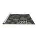 Sideview of Machine Washable Transitional Gray Rug, wshpat1259gry