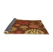 Thickness of Patterned Orange Rug, pat1259org