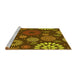 Sideview of Machine Washable Transitional Red Brown Rug, wshpat1259yw