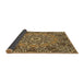 Thickness of Patterned Golden Gold Rug, pat126brn