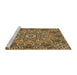 Sideview of Machine Washable Transitional Golden Gold Rug, wshpat126brn