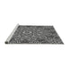 Sideview of Machine Washable Transitional Dark Gray Rug, wshpat126gry